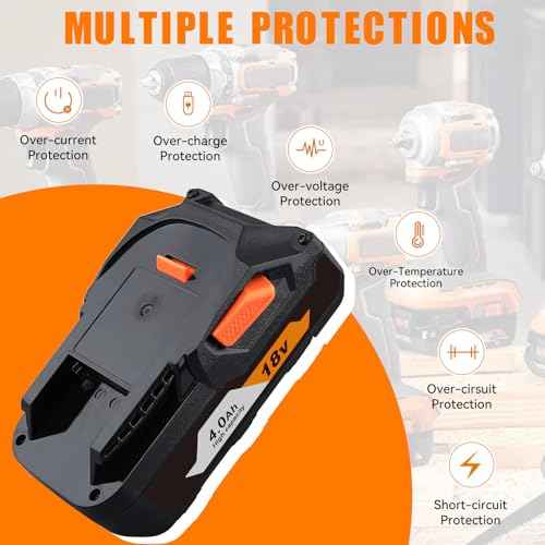 FERRYBOAT R840085 4000mAh Compatible with Ridgid 18v Battery R840087 R840083 R840086 R840085 R840084 AC840085 AC840086 AC840087P 2Packs 18V Lithium ion Battery