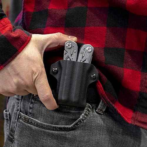 Clip & Carry Kydex Multitool Sheath for The Gerber Suspension - Made in USA - EDC Multi Tool Sheath Holder Holster Cover - Black