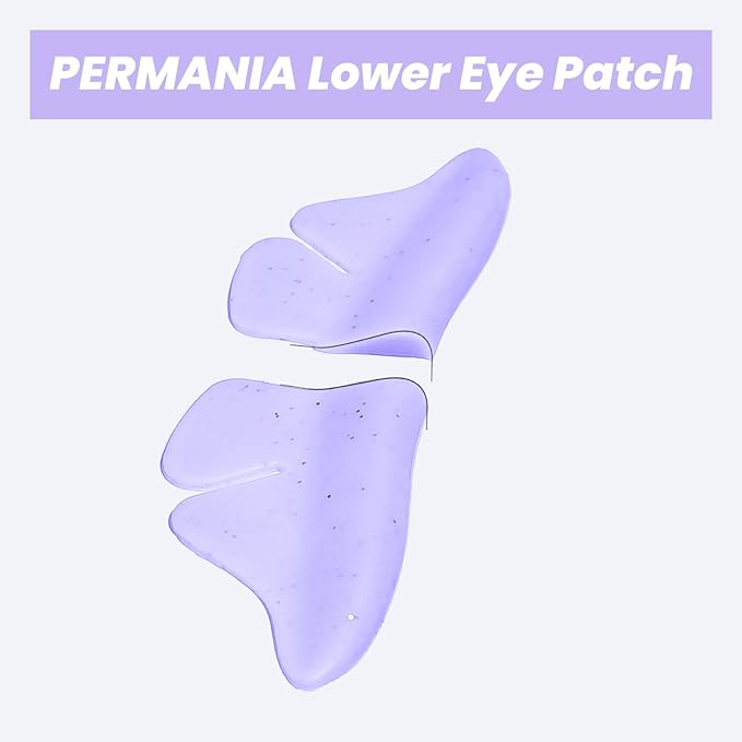 PERMANIA Silicone Under Eye Pads, Soft Lash Lift Rods Extreme Eyelash Curler Reusable for Lower Lash Perm Makeup Beauty Tool (Purple)
