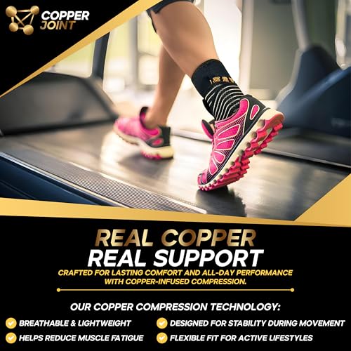 Ankle Brace for Women and Men - Ankle Compression Brace with Adjustable Straps, Sprain Braces, Arch Support for Sprained Ankle, Achilles Tendon Support Plantar Fasciitis Relief, Medium