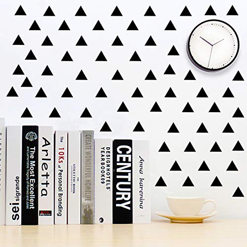 196Pcs Triangle Wall Stickers Decor DIY Wall Decals Sticker Murals Decoration and Art Decor for Home Living Room/Bedroom/Kitchen and Dining Room