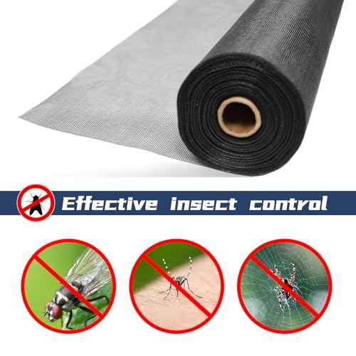 Fiberglass Window Screen Roll, 48¡°¡¿ 100' Protection Screen Roll, Transparent and Sturdy, UV-Resistant for Installation and Repair of Door and Window Screens