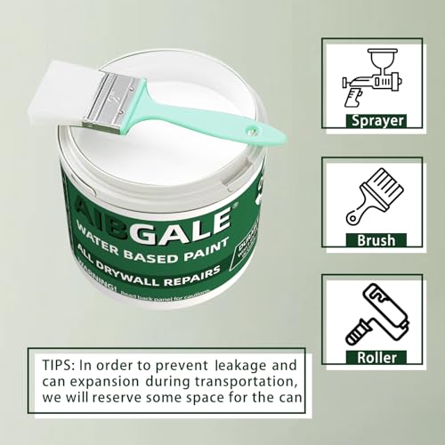 Water Based Wood Paint No Sanding or Priming, Quick Drying Multi-Surface Paint for Indoor Outdoor Cabinets, Walls and Doors - Low Odor/Non-Toxic, Semi-Gloss White, 8 Oz