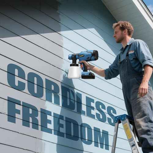 Cordless Paint Sprayer for Makita 18V Battery, 600W Paint Sprayer with Brushless Motor, 1000ml Large Capacity Bottle, Sprayer Gun for House Painting, Fence, Furniture, cabinets, Walls(No Battery)