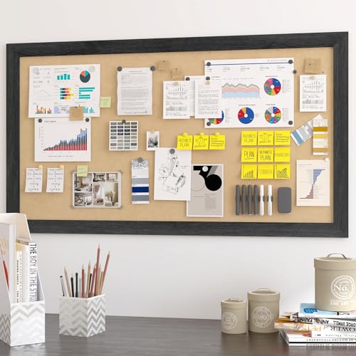 Mirror Frame Border Rustic Wood Wallpaper Border Peel and Stick Bulletin Board Borders Removable Waterproof Mirror Borders Bathroom Tile Sticker Wall Tape Trim for Kitchen Dark Grey 3"x197"