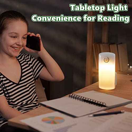Enhon 6 Pack Emergency Power Failure Night Lights, Motion Sensor Night Light, Automatic Dusk to Dawn, Emergency Lights for Home, Bedrooms, Hallways, Black Outs, Rechargeable