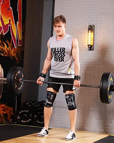 AEOLOS Knee Sleeves (1 Pair)，7mm Compression Knee Braces for Heavy-Lifting,Squats,Gym and Other Sports