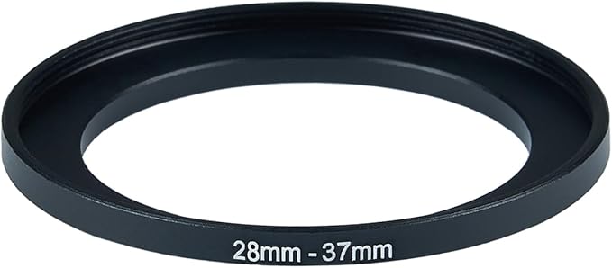 28mm to 37mm Step up Ring Filter Adapter Metal Ring Step up Rings Adapter Filter Compatible with All 37mm UV,CPL,ND,Lens Hood,Threaded Lens ect (28mm to 37mm)