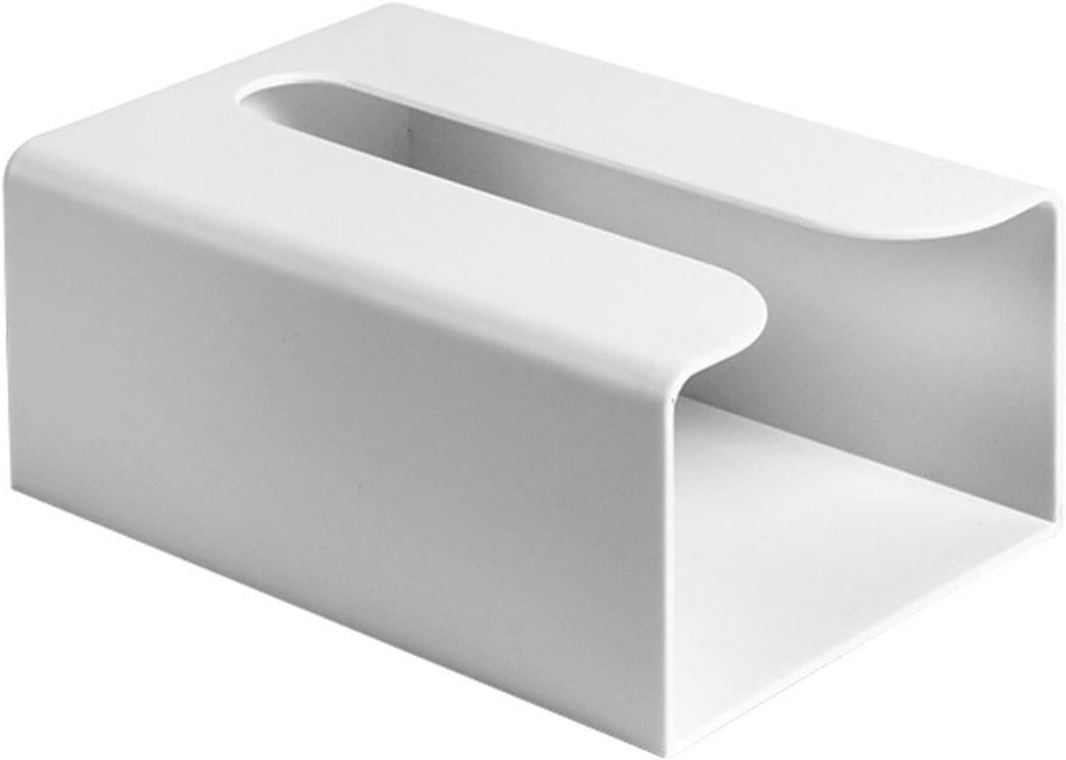 Wall Mounted Tissue Box Holder, Self Adhesive No Drill Napkin Dispenser Minimalist ABS Plastic Tissue Box for Bathroom Kitchen Counter Under Cabinet Storage for Paper Towels Wipes (Grey)