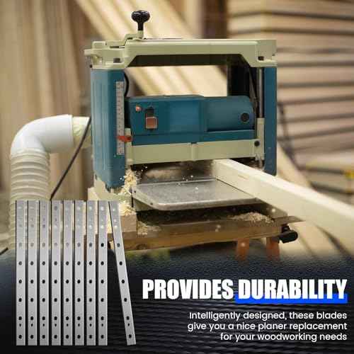 9 Pack 13-Inch Planer Blades Replacement Heat Treated Compatible with DeWalt DW735 DW735X Planer Heat Treated Replacement Compatible with DW7352 Planer Knives