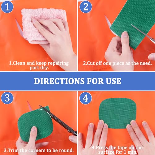 HONGTAIHSENG Clear Tent Tape, Outdoor Awning Repair Tape, 3.1In x 16.4FT Boat Covers Repair Kit for Tarpaulin, RV Covers, Sail, Canopy, Strong Adhesive Tape, UV-Resistant, PE