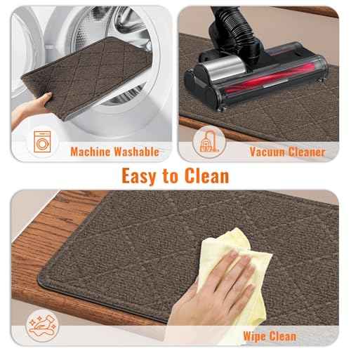 Stair Treads Non-Slip for Wooden Steps, 15Pack - 8" x 30" Edging Stair Runner Indoor for Kids Elders & Pets, Washable Carpet Stair Treads with Peel & Stick Reusable TPE Backing, Brown