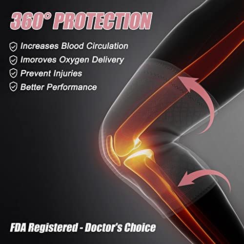 NEENCA Knee Braces for Knee Pain Women & Men -2 Pack Knee Sleeves for Knee Pain Set, Knee Brace Compression Sleeves, Knee Support for Sports, Running, Meniscus Tear, ACL, PCL, Arthritis Pain Relief...