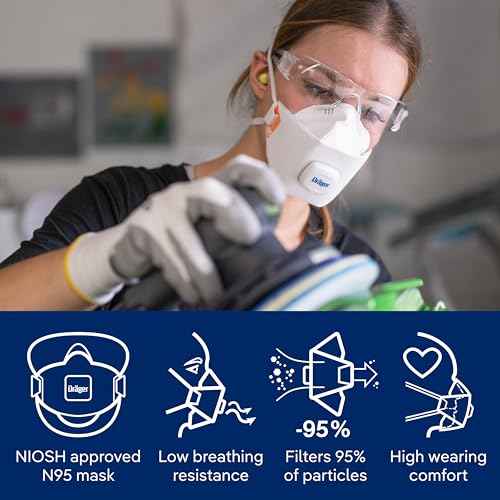 Dr?ger X-plore 1950 V N95 respirator mask with exhalation valve | NIOSH-approved respirator mask