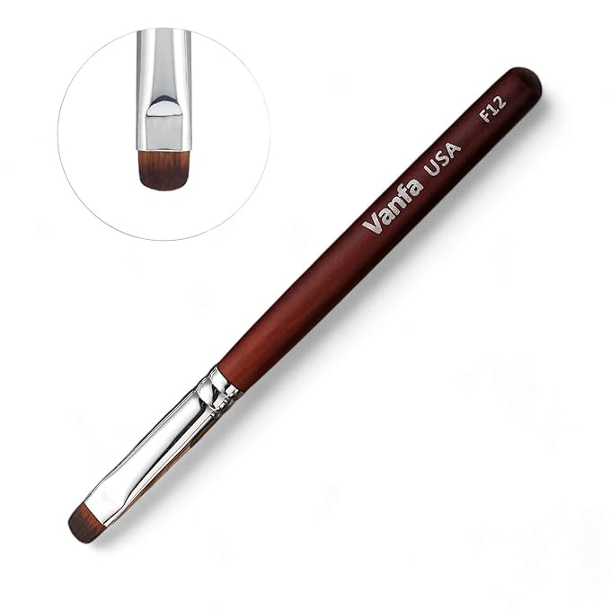 Vanfa French Brush for Nails, Clean up brush for Gel Nail Polish F12