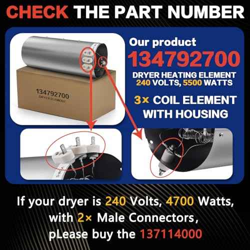 Dryer Heating Element Replacement Fit for Elec-trolux EIED55HIW0 EIMED55IIW0 EIED50LIW1 EIMED55IMB3 EIMED55QT0 EIED55HMB0 EIMED55IIW1 EIED50LIW0 EIED55IRR0 EIMED55IRR0 EIMED55IMB0 EIED55IKG0