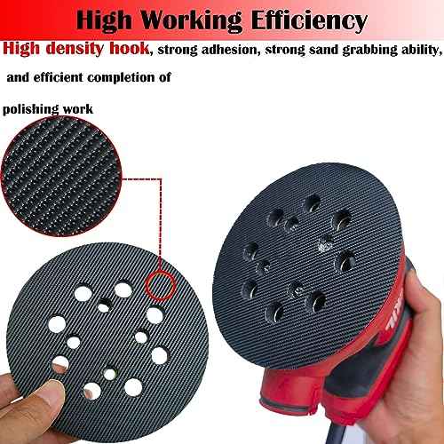2 Pack 5 Inch 8 Hole Hook-and-Loop Replacemet Sanding Pad for SKIL SR211601 SR6604B SR660302 Random Orbital 5¡± Sander Pad
