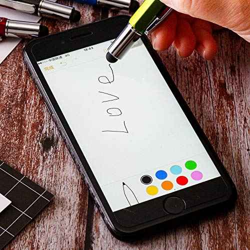 Zhanmai 8 Pcs Gift Pen for Men 6 in 1 Multitool Pen with Ruler Level Refills Screwdriver Stylus for Dad Boyfriend Husband Birthday Christmas Gift(Gold, Black, Silver, Yellow, Red, Green, Blue, Gray)