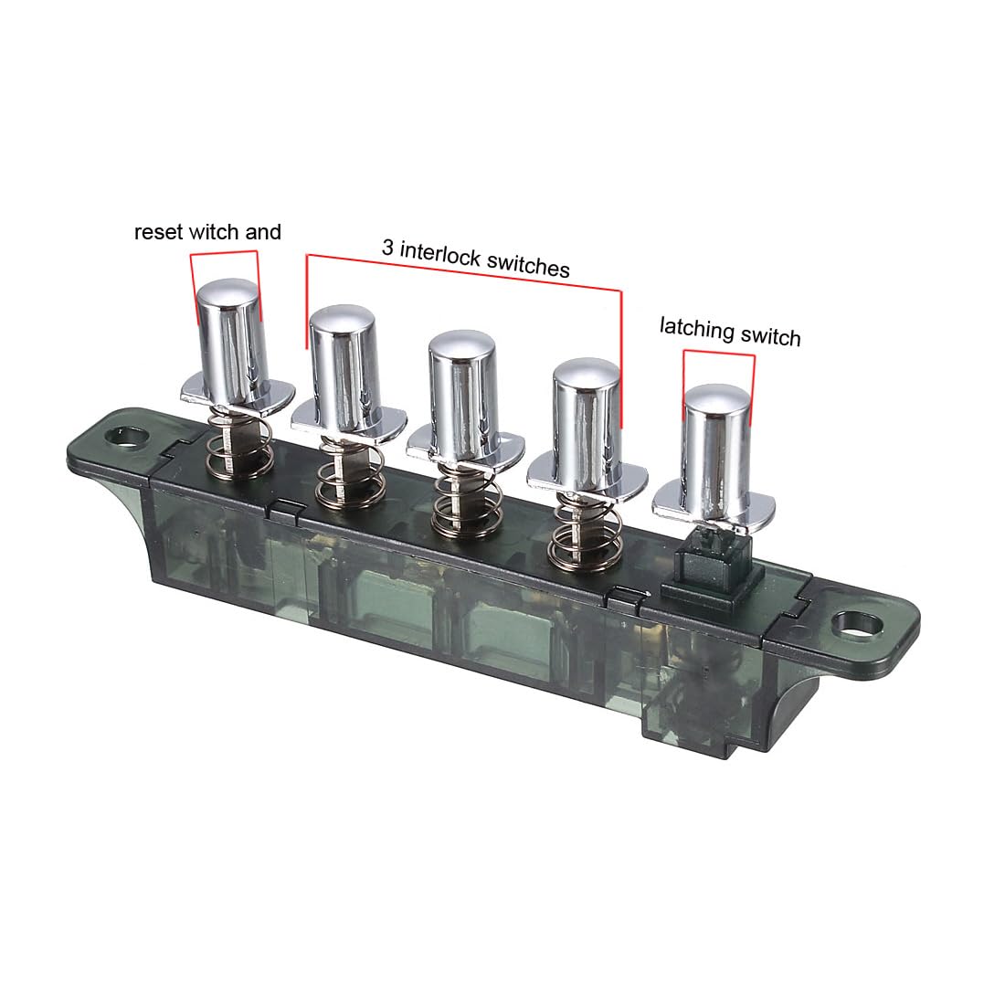 uxcell MQ165 AC 250V 4A Piano Type Key Board Switch for Range Hood