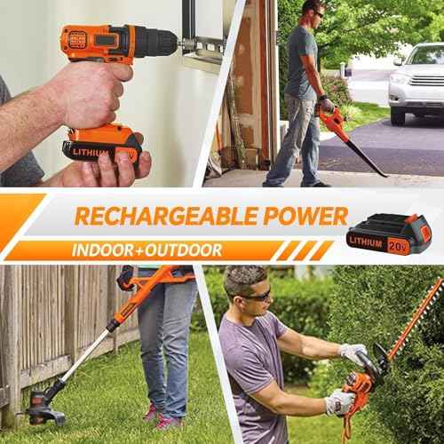 20 Volt MAX 2.0AH Battery Replacement for Black and Decker 20V Lithium-Ion Battery£¬Compatible with All Power 20V Black and Decker Power+ Tools