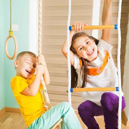 Fire Escape Ladders, 13 FT Emergency Ladder for Second Floor, Anti-Slip Rescue Fire Ladder 2 Story Window Ladder Fire Escape 2 Story Balcony Railing Treehouse, Fast to Deploy