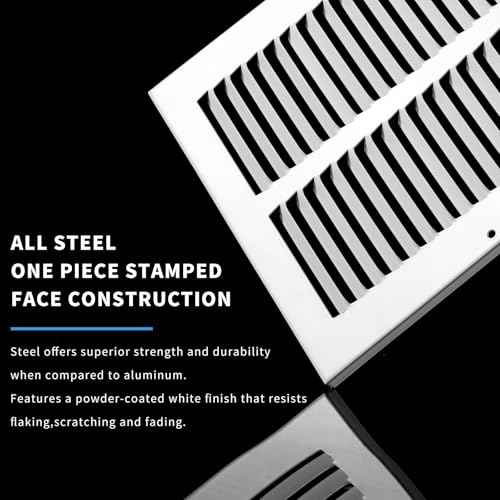 20x25 Air Return Grille(Duct Opening Size),Air Return Vent Cover,Flat Vent Cover,Rejillas De Aire Acondicionado para Casa,Return Air Grilles,Outer Dimensions:21.75"Wx26.75"H(20"Wx25"H, Duct Opening)