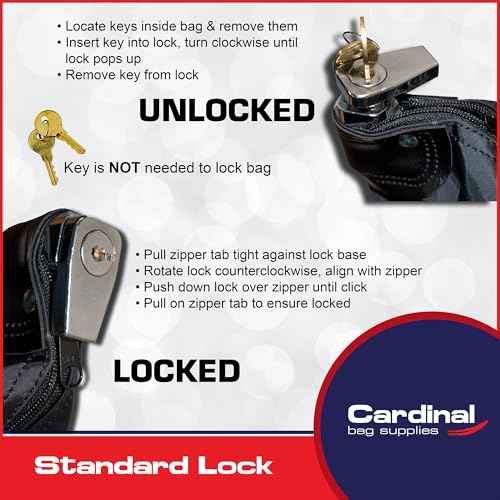 Locking Document Security Bag handles HIPAA Compliant Medical Transport Business Financial 15¡± x 19¡±