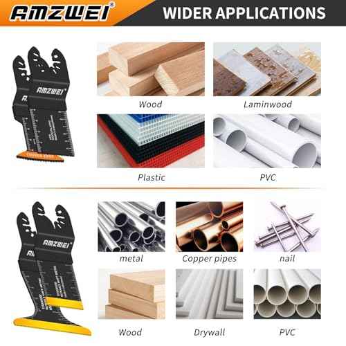 118PCS Oscillating Tool Blades Metal Wood Cutting, Professional Curved Edge Oscillating Saw Blades with Titanium Multitool Blades, Compatible with Dewalt Milwaukee Ryobi Rockwell Fein