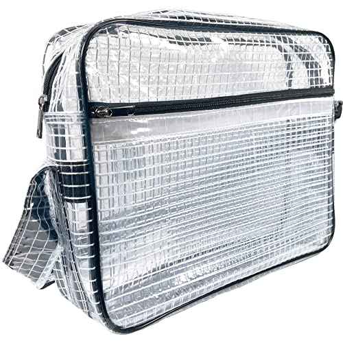 Engineer Bag,15.7 Inches Transparent ESD Anti-Static Shoulder Bag, Cleanroom Tool Bag, Thick PVC, 15L Capacity