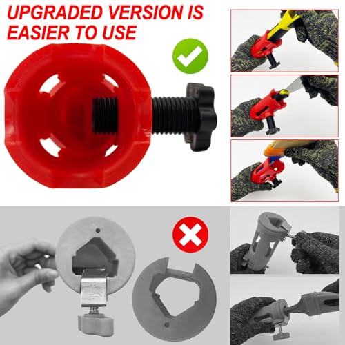 Multi-Angle Paint Brush Extender, Extension Pole Attachment Holder for Paint Brush,Roller, Scraper, Secure Handle Grip, Rotating Head, Easily Reach Ceilings, Walls, Corner Edges (Red)