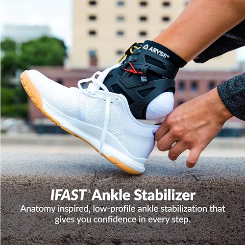 IFAST Ankle Brace - Ankle Stabilizer For Men & Women - Great For Basketball, Volleyball, Soccer & More! (X-Small, White, Pair)