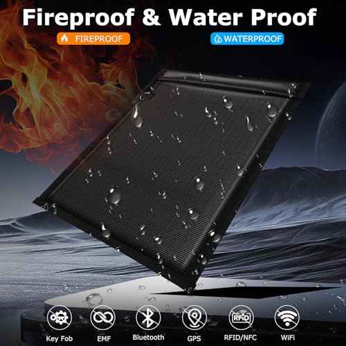5 Pack Faraday Bags for Phones,RFID Key Fob Blocker Pounch Fireproof Waterproof EMP Proof Go Dark Bag for Cell Phone Block Signal and Anti-Tracking