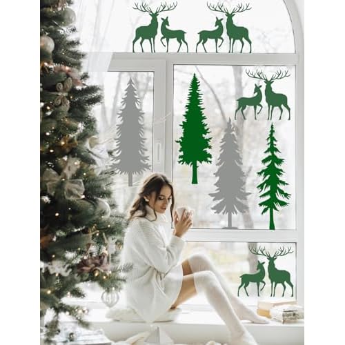 Large Pine Tree Stencils for Painting on Wood Reusable Christmas Pine Tree Template, Giant Fence Stencils for Wall Garden Fence Window Furniture Mural