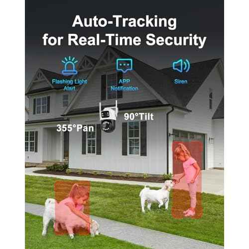 6MP Dual Lens Wireless Outdoor Security Camera Outdoor, WiFi Home Survaillance Camera, PTZ, 355¡ÆPan, 90¡Æ Tilt, Human Detection & Auto Tracking, 2-Way Audio, IP66, 24/7 Recording,Night Vision