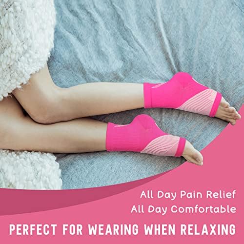 Compression Socks for Women & Men Open Toe (3 Pairs), Ankle Brace Compression Sleeve with Neuropathy, Foot Compression sleeve for Swelling, Pain & Plantar Fasciitis Relief (Multi, L)