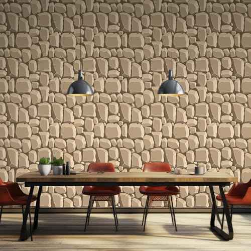 Chuangdi 2 Sheet 4.5 x 9 ft Brick Stone Wall Photography Backdrop Wall Scene Setter Wallpaper Curtains Door Removable Tablecloth Photo Wedding Halloween Party Photo Booth Studio Props Banner