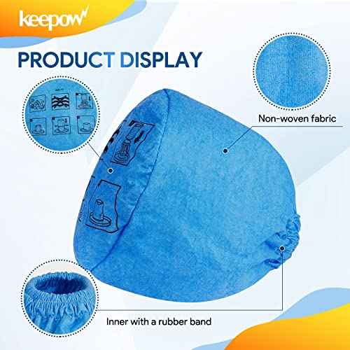 KEEPOW VRC2 Cloth Filter Compatible with Vacmaster 1.5 to 3.2 Gallon Wet/Dry Vacuums, Also Compatible with Shop Vac AA155 AA256 AA255, 2 Pack