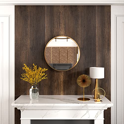 Stickyart Thick Teak Wood Contact Paper Wood Wallpaper Peel and Stick Textured Wood Grain Contact Paper for Cabinets and Drawers Vintage Premium Wallpaper for Furniture Removable Vinyl Wood 12"x80"
