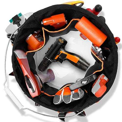 Bucket Tool Organizer, Bucket Organizer with 30 Pocket, Tool Organizer for 5 Gallon Bucket, Storage Bag for Bucket(Bucket not Included)