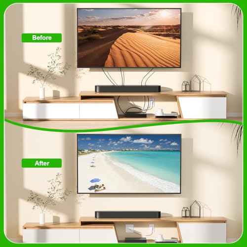 in Wall Cable Management Kit with Brush Wall Plate,AC Outlets & USB Ports,9ft Cord,Hide Cords Recessed Wall Outlet for TV Cable Management,HDMI Cables and Home Theater Systems