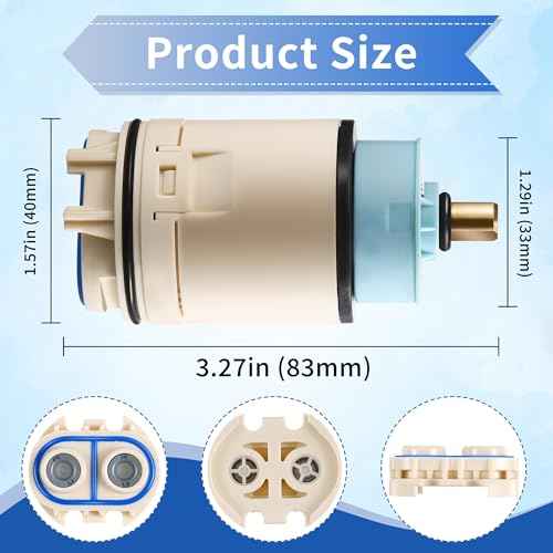 Dreyoo Single Function Pressure Balance Cartridge Replacement for RP70538/RP73625, Shower Cartridge Compatible with Peerless/Delta Single Handle Tub/Showers Faucet (Check Valve Included) (2 Pack)