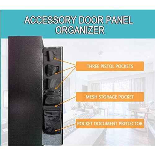 BBRKIN Gun Safe Organizer, Rifle Safe Door Panel Organizer for Holding Pistols and Documents, Compatible Quicktec Langger KACSOO KAER Golval BARSKA Rifle Safe Etc