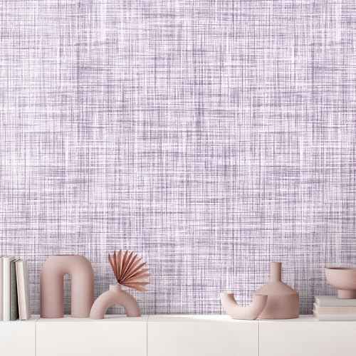 Purple Grasscloth Wallpaper Peel and Stick Wallpaper Texture Contact Paper 17.3"x120" Vintage Wallpaper Removable Waterproof Wall Paper for Room Walls Cabinets Furniture Drawers Desk