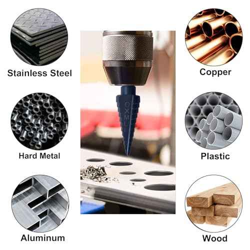 Large Step Drill Bit for Steel, 2" 10Holes, M42 Cobalt Drill Bits, Extra Heavy Duty for Stainless Steel, Metal, Aluminum, Copper, 10-Steps.Co2Pro