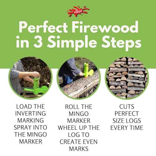 THE MINGO Marker Firewood Measuring Tool - Chainsaw Firewood Marking Tool With 18 Inch Marking Wheel - Log Paint Marker -Firewood Measuring Tool - Logging Tools (Mingo Marker With 18" Wheel)