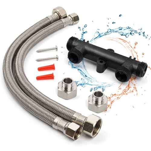 WP596816 Sensor Valve Kit for watts Recirculating Hot Water Pump, Essential Component of Hot Water Recirculation System, Includes 2 x 12in Stainless Steel Pipes & Thermal Bridge Valve