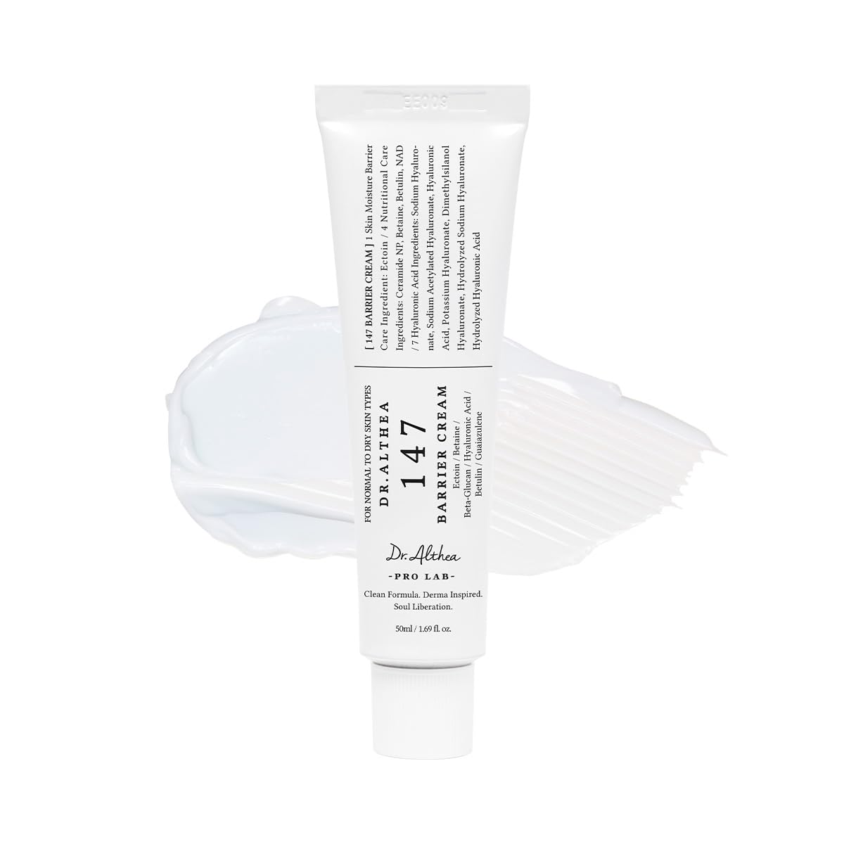 Dr.Althea 147 Barrier Cream | Daily Skin Barrier Care | Deep Hydrating with Hyaluronic Acid & Ceramides | Korean Vegan Skincare for All Skin Types | 1.69 Fl Oz (Ver.2 - Pack of 1)