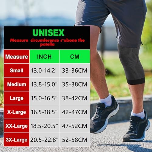 KEKING Orthopedic Brace for Tendinitis, Arthritis, ACL, MCL, Injury Recovery, Meniscus Tear, Knee Pain, Aching Knees, Patellar Tendonitis and Arthritis, Knee Compression Sleeves 2 Pack, Black S