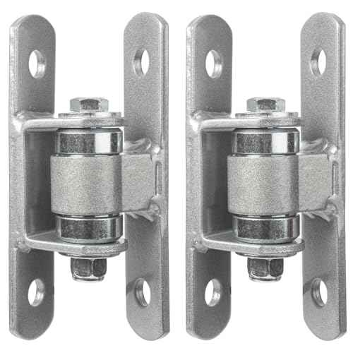 Heavy Duty Bolt on Sealed Bearing Outdoor Gate Hinges - Bolt onto Gate and Post for Large Heavy Driveway Gates Up to 1100 Pounds, Adjustable Yoke Pivot CI3700 Gate Hinge (Sold as a Pair)