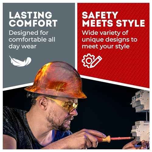 Acerpal Updated Full Brim Hard Hat, Padded, OSHA Type 1 Class E, G, & C Construction Safety Approved Hardhats, Hard Hats for Men, Cascos De Construccion Helmet.